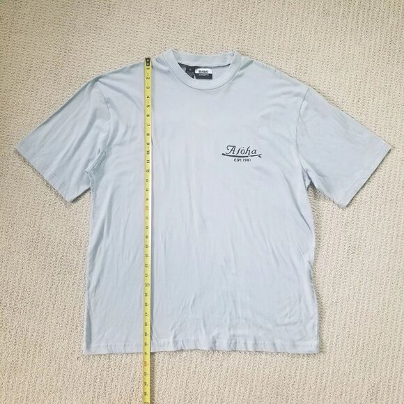 Honolulu Hawaii Aloha Embroidered Basic Concepts Mens Blue Tshirt Size XL Surf - Picture 6 of 10